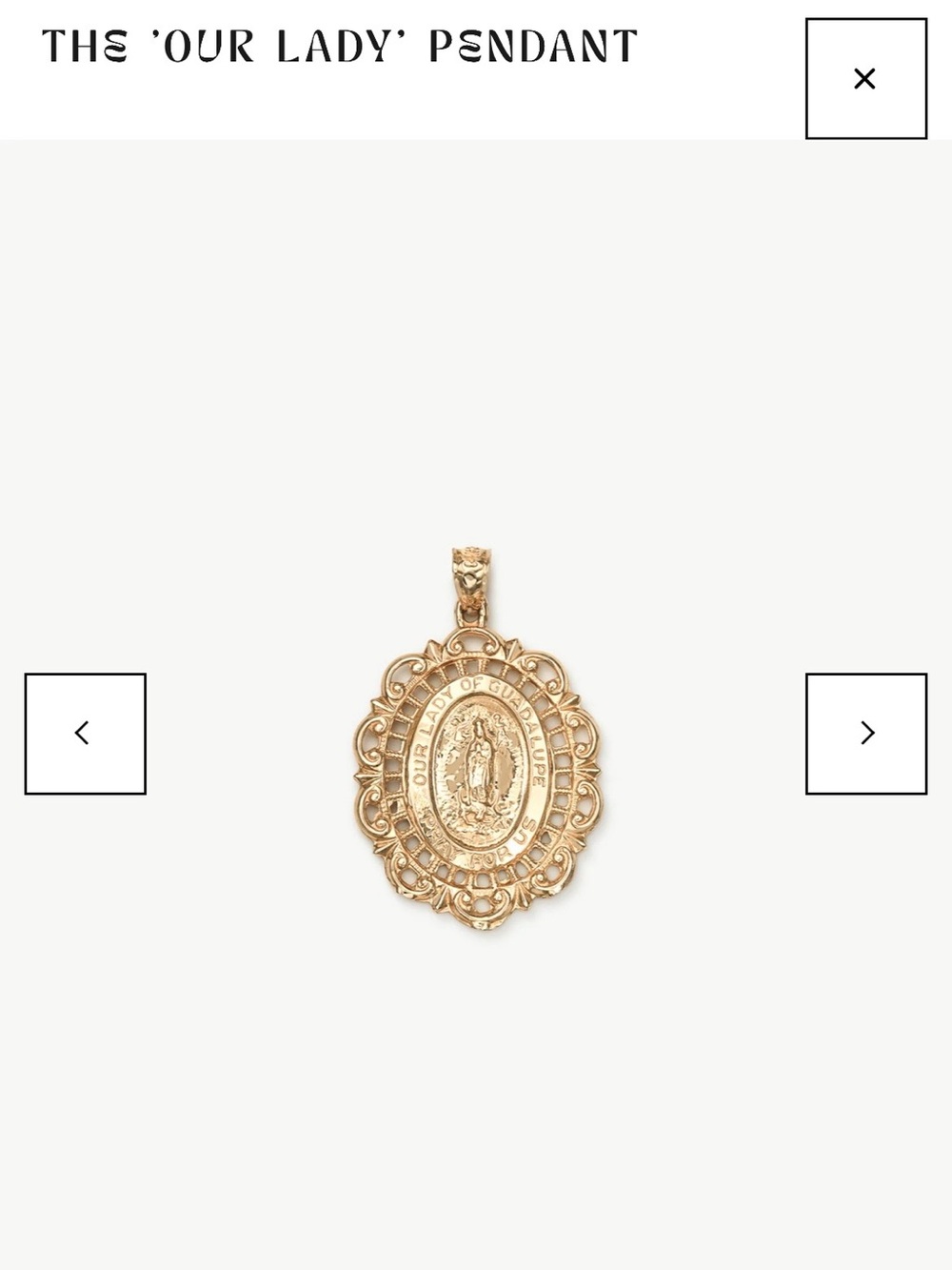 Our Lady Pendant 14k Solid gold